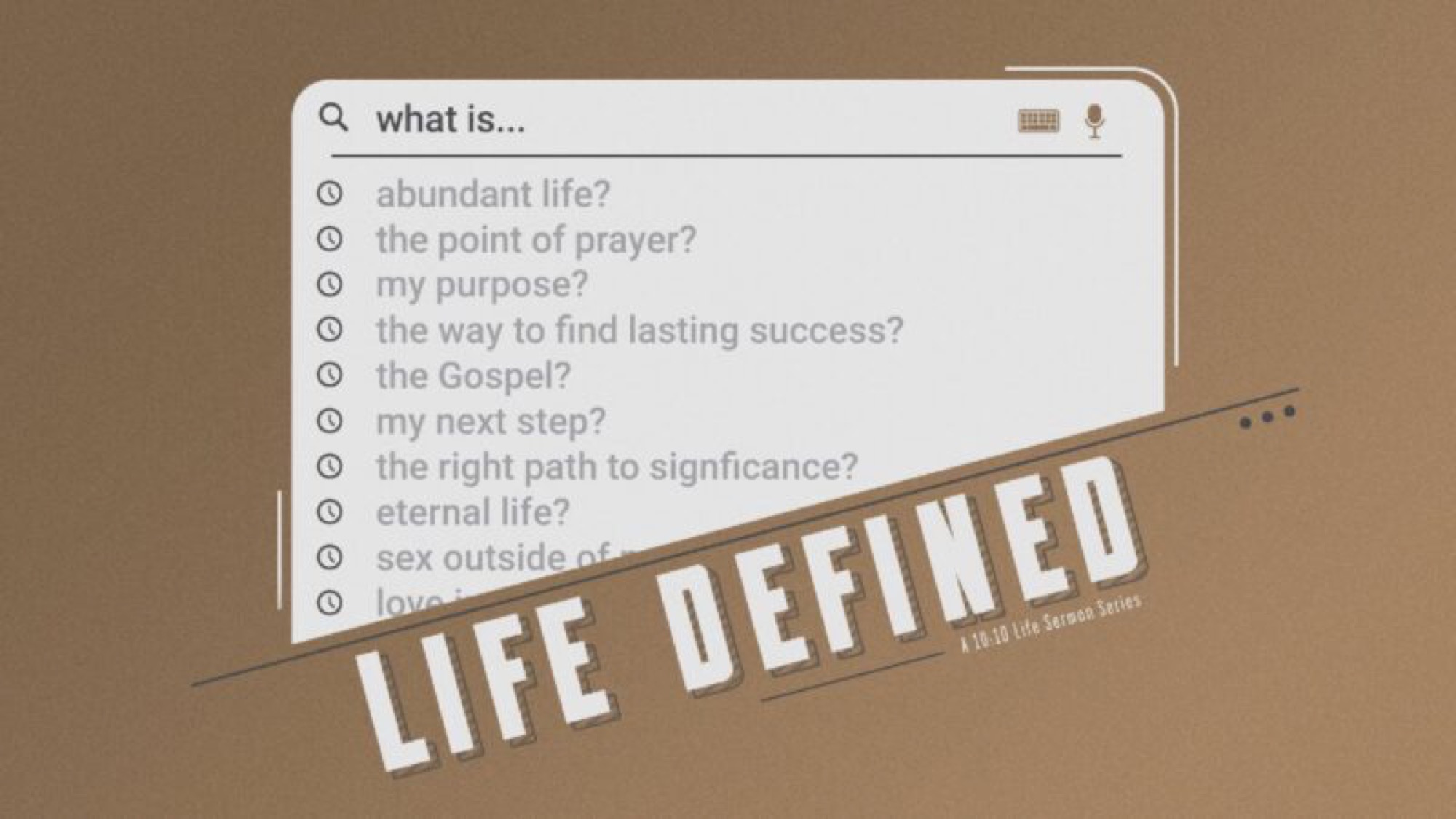 Life Defined